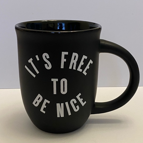 Landry’s Golden Nugget “It’s Free to be Nice” Black Satin Coffee Mug Brand New - Picture 1 of 7